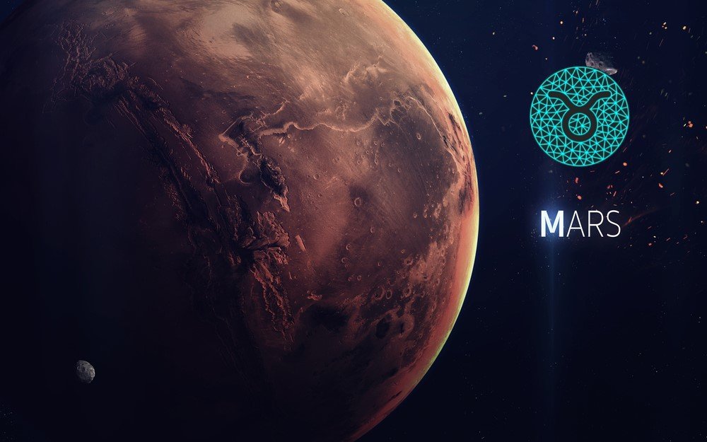 características de marte em touro